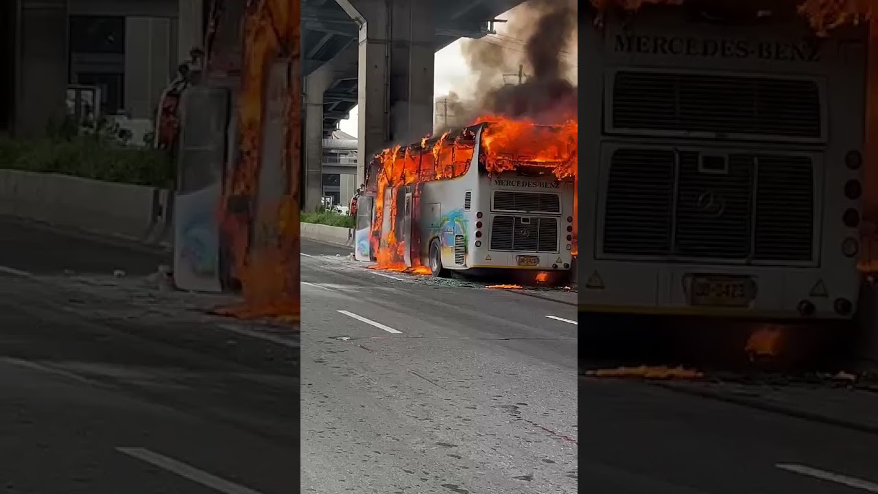 School bus catches fire, students killed, injured