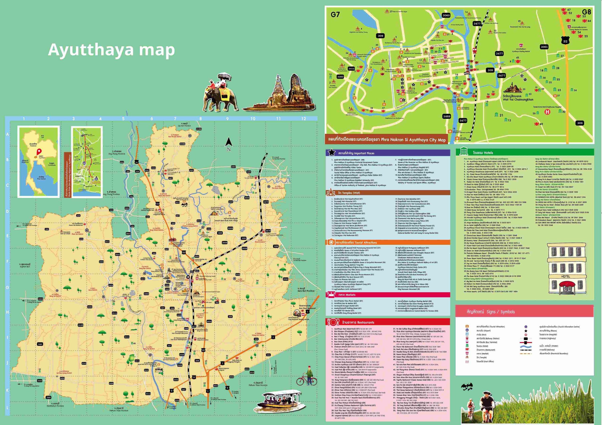 Carte Ayutthaya