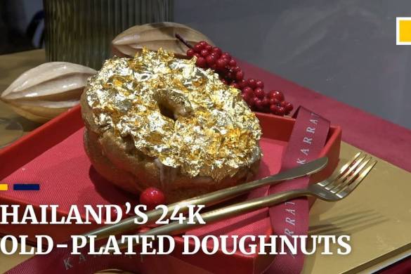 Des donuts recouverts d&rsquo;or comestibles à 100 euros en Thaïlande