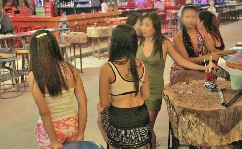 Hostesses in a bar in Pattaya