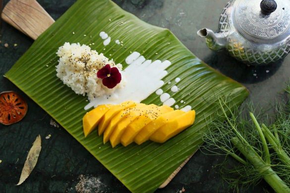 Le riz gluant à la mangue de Thaïlande devient célèbre dans le monde entier