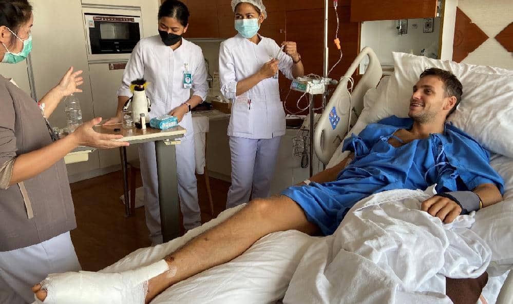 Chris Richardson à l'hôpital