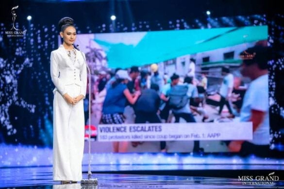 La reine de beauté qui a dénoncé les crimes au Myanmar est arrivée au Canada