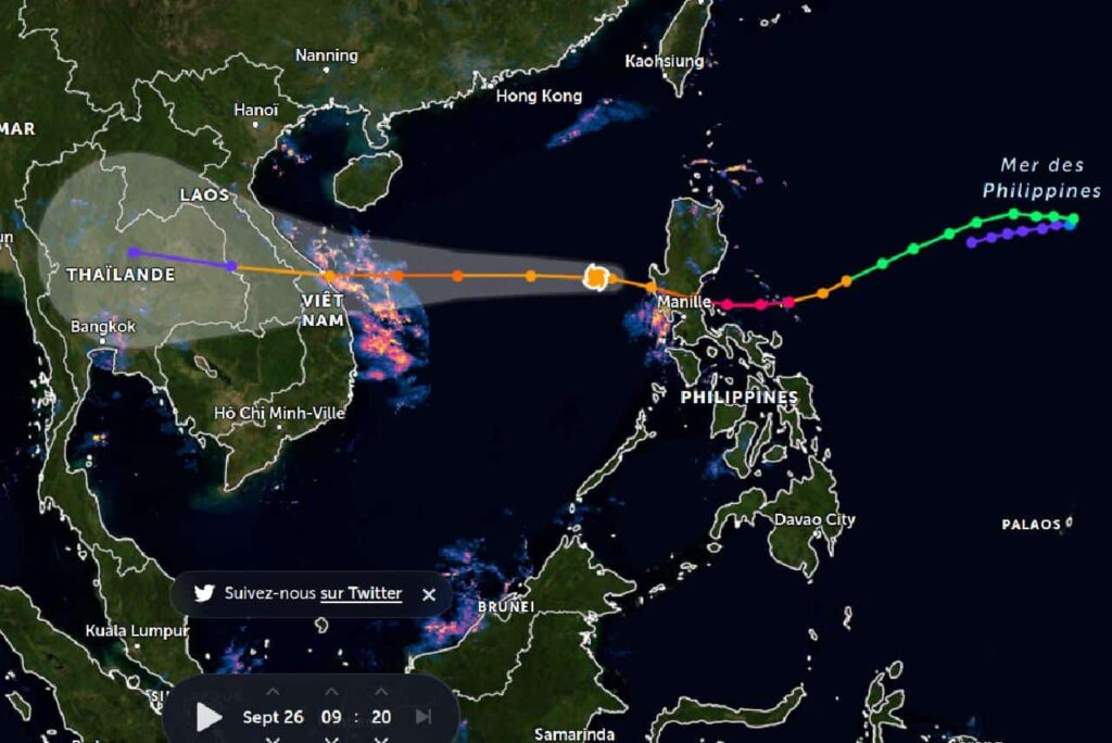 Prevision du parcour de Noru
