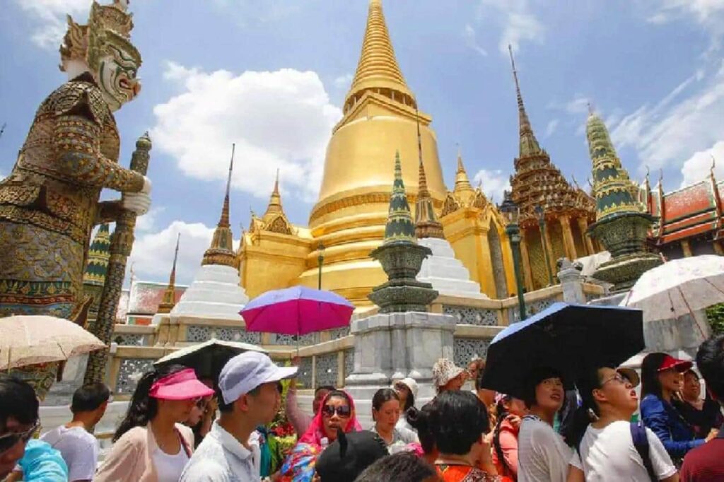 Touristes Grand Palais Bangkok