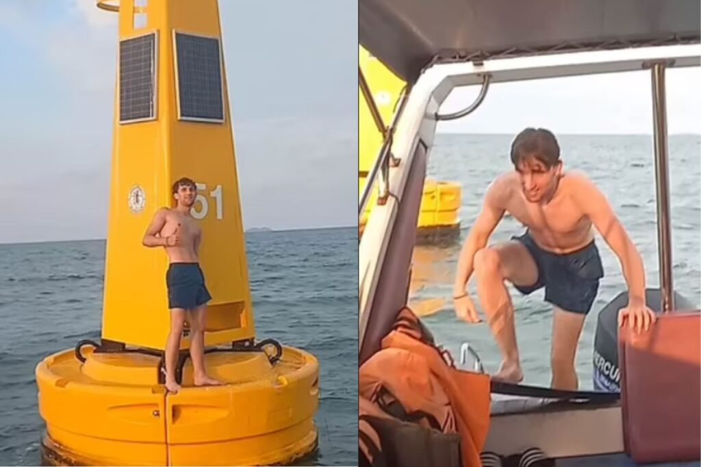 Un touriste ivre retrouvé sur une bouée à 3,2 km au large de Pattaya en Thaïlande