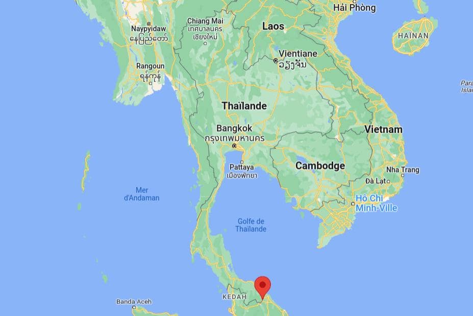 Sungai Kolok sur une carte Google