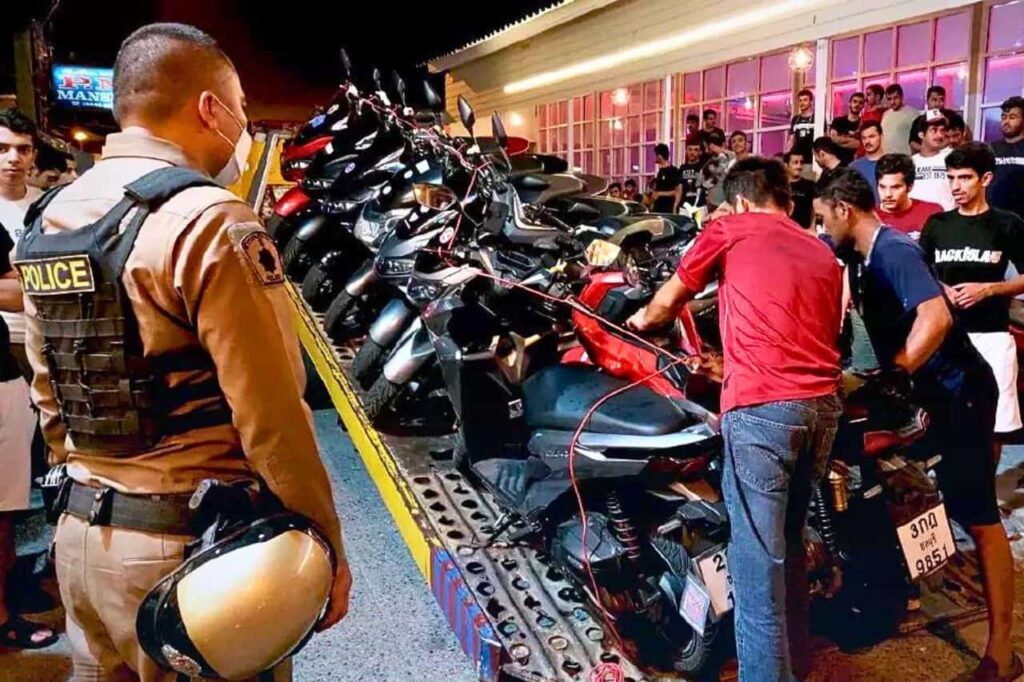 La police neutralise un gang de motards koweïtien à Pattaya en Thaïlande