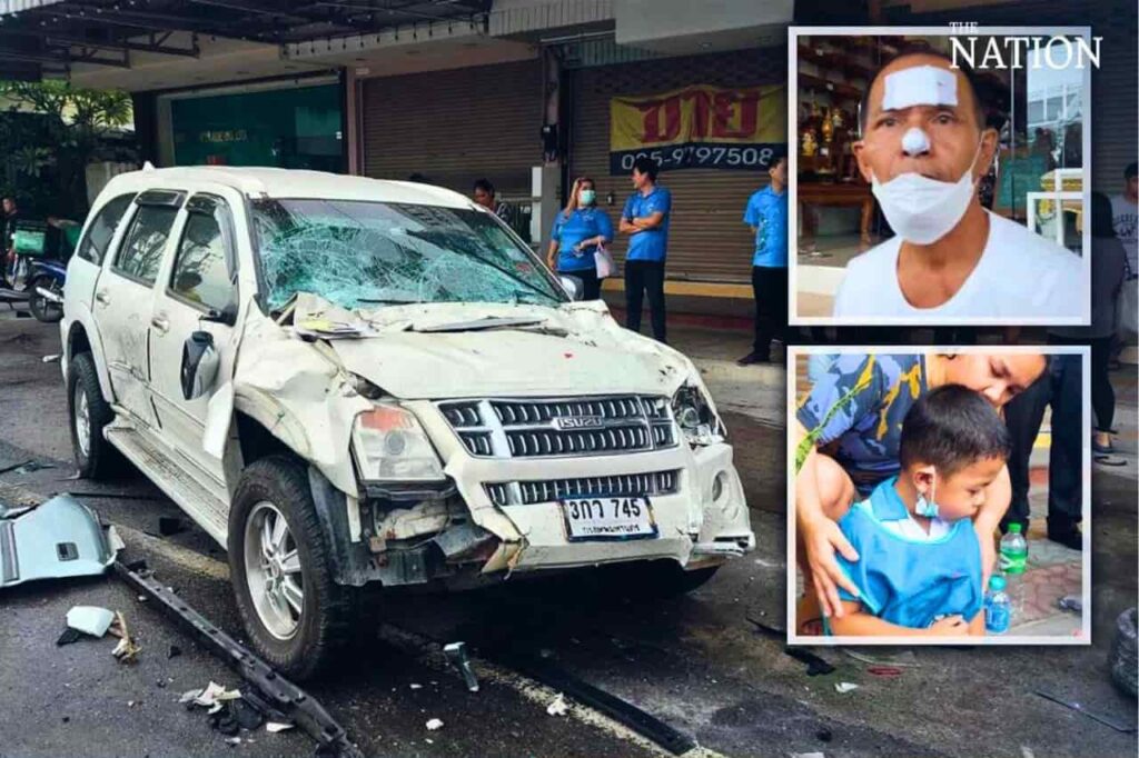 Un étranger qui roulait à contresens a provoqué un accident grave en Thaïlande