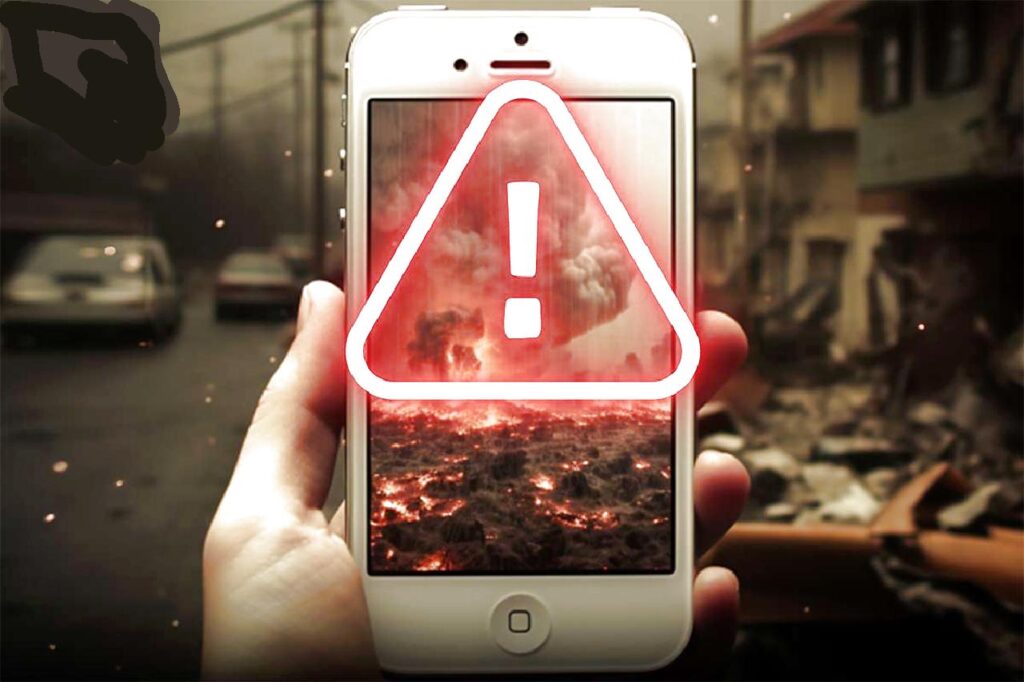 Message d'alerte sur smartphone