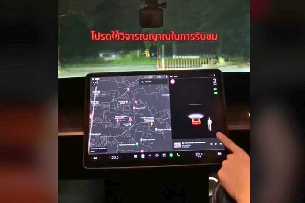 Une voiture Tesla détecte un fantôme en Thaïlande
