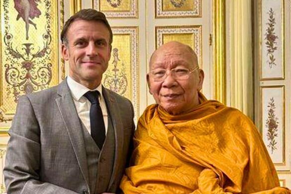 Macron soutient la création d&rsquo;un temple bouddhiste thaïlandais à Paris