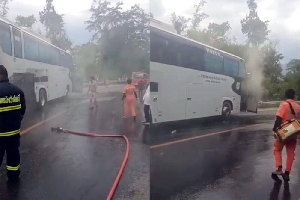 Un bus transportant 39 touristes français prend feu en Thaïlande