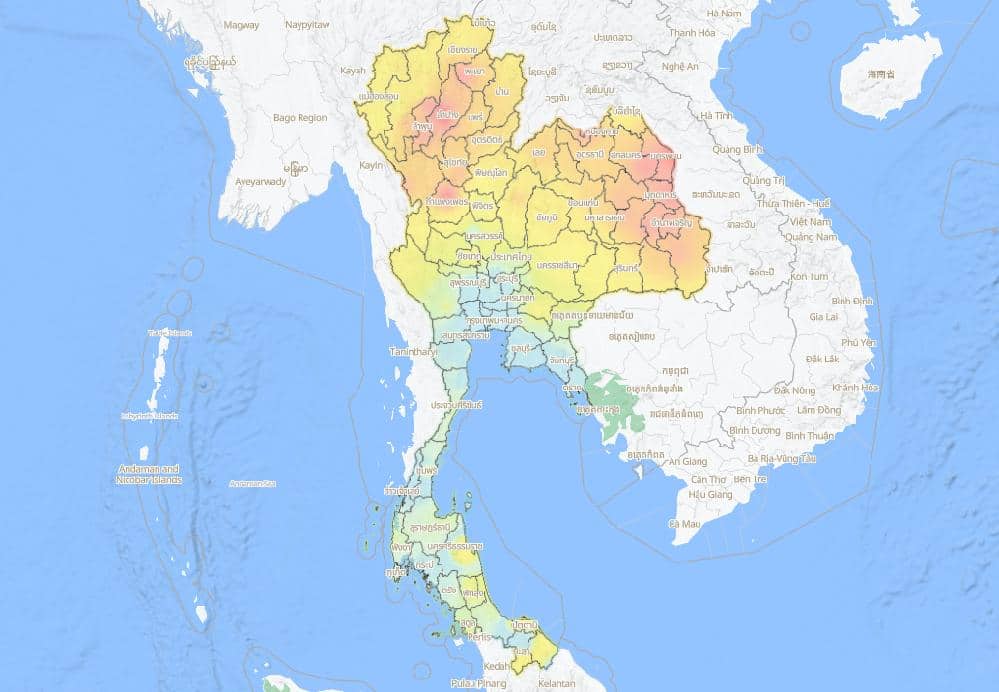 160 000 hectares dans le nord de la Thaïlande devraient être détruits par des incendies