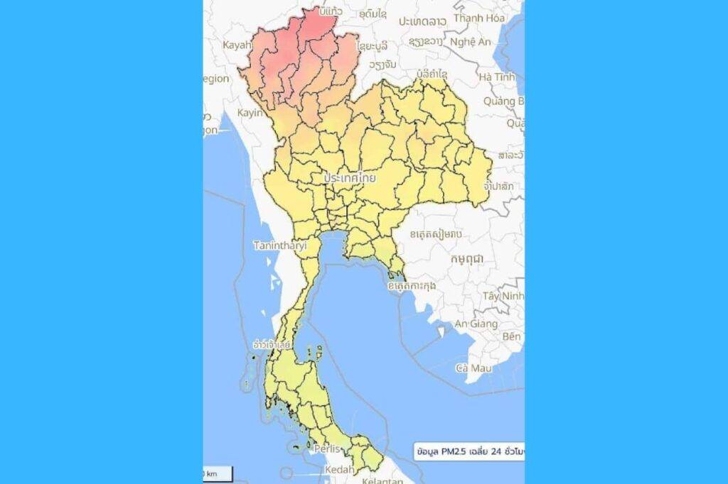 Le nord de la Thaïlande toujours touché par une forte pollution de l'air