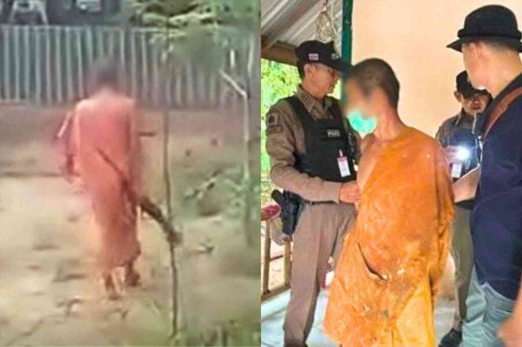 Un moine toxicomane et armé arrêté après avoir semé la terreur en Thaïlande