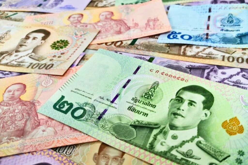 Thailändische Banknoten.