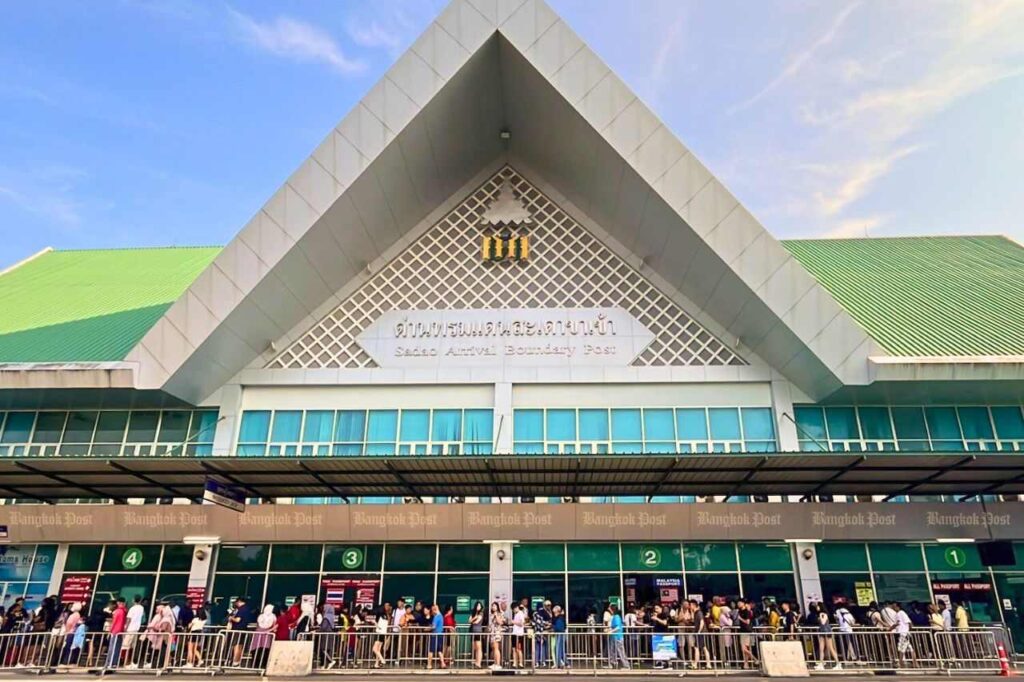 Le poste de contrôle de Sadao, à la frontière entre la Thaïlande et la Malaisie dans la province de Songkhla