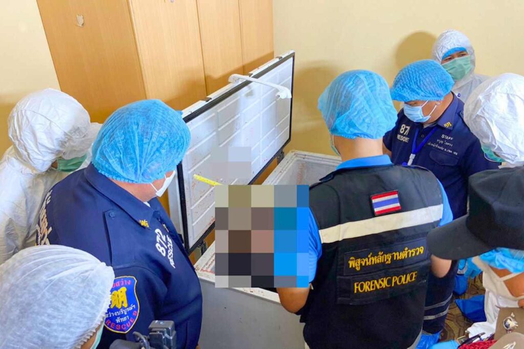 Thaïlande : peine de mort pour les 3 étrangers qui ont tué un allemand à Pattaya 5 Congelateur corps allemand police