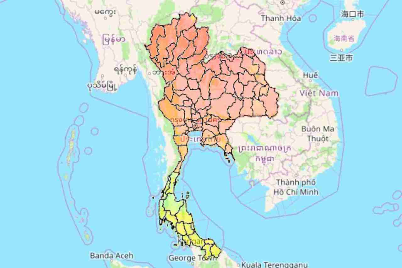 La Thaïlande suffoque : niveaux dangereux de PM2,5 dans 58 provinces