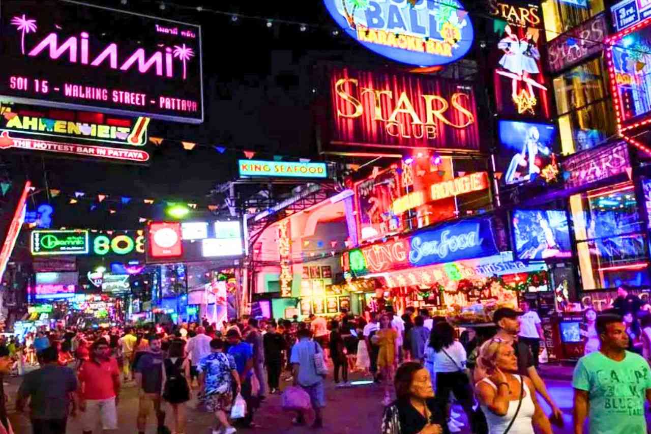 Tourists on Pattaya's Walking Street