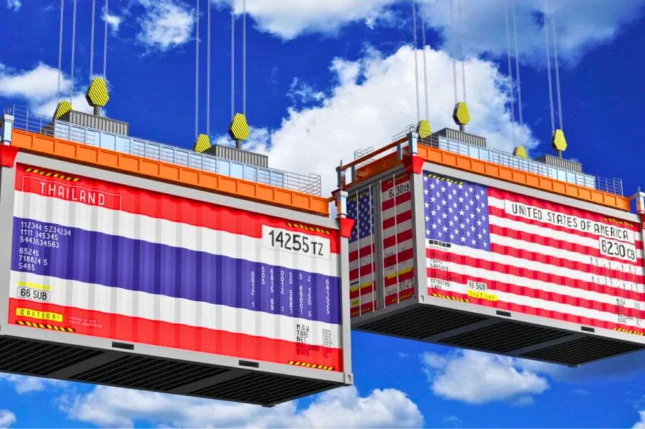 Container américain et thaïlandais.