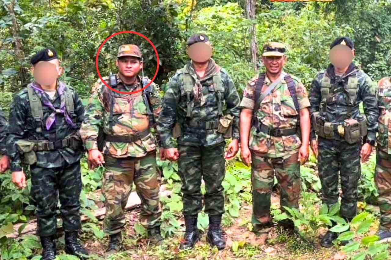 Militaires thai et cambodgiens mine