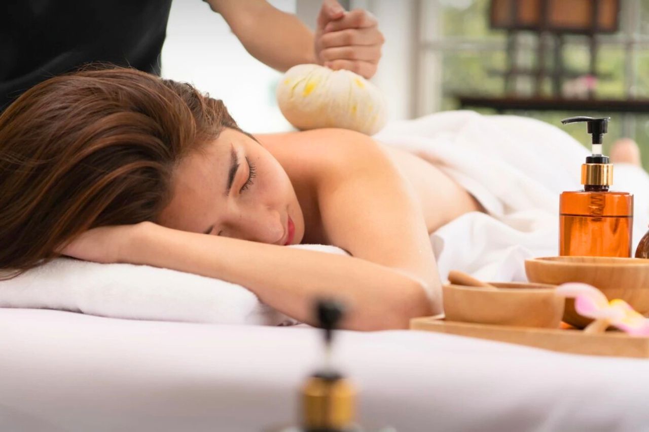 Medicinal herbal massage in Thailand