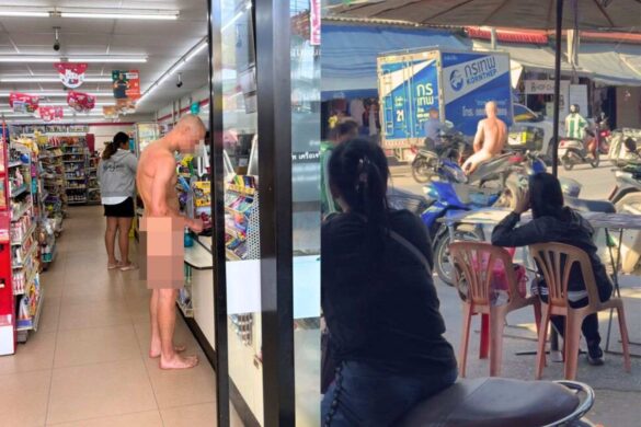 Scène surréaliste en Thaïlande : un étranger fait ses courses entièrement nu