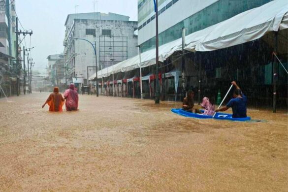 Inondations en Thaïlande : transports suspendus, touristes bloqués dans le sud