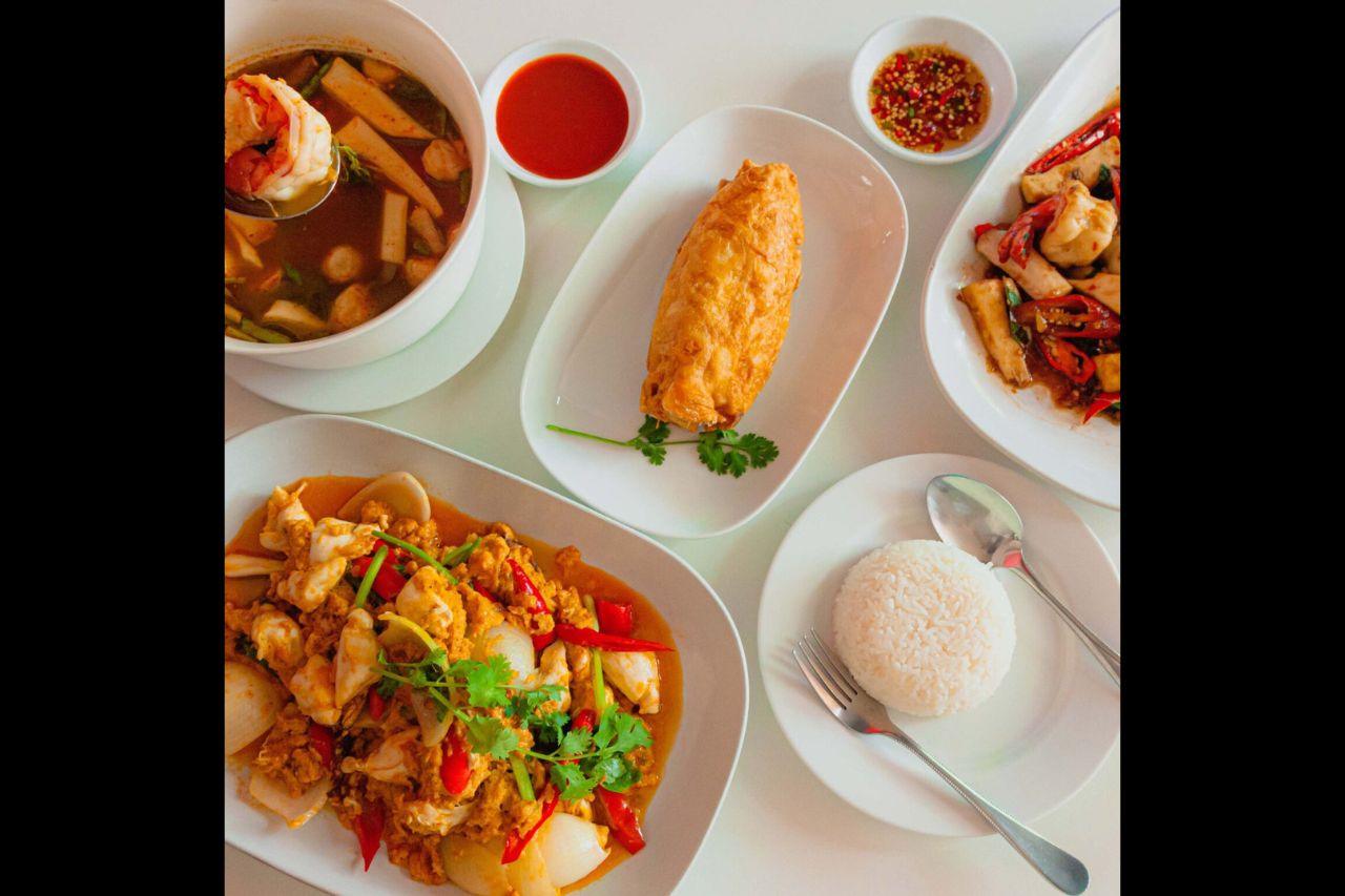 Plats du restaurant Jay Fai à Bangkok.