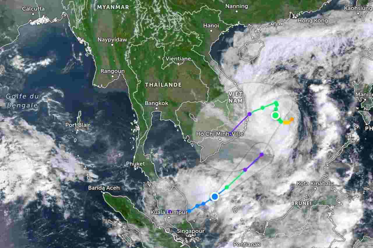 Position de la tempête tropicale Koto au 29 novembre 2025