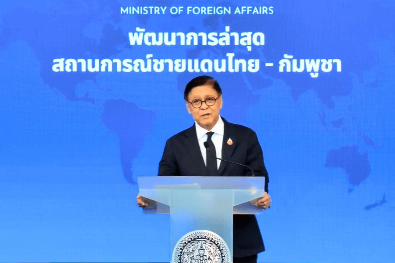 The Thai Foreign Minister, Sihasak Phuangketkeow, at a press conference on December 13, 2025