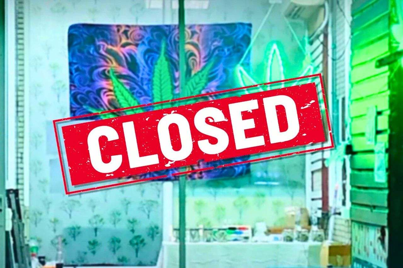 Magasin de cannabis fermé