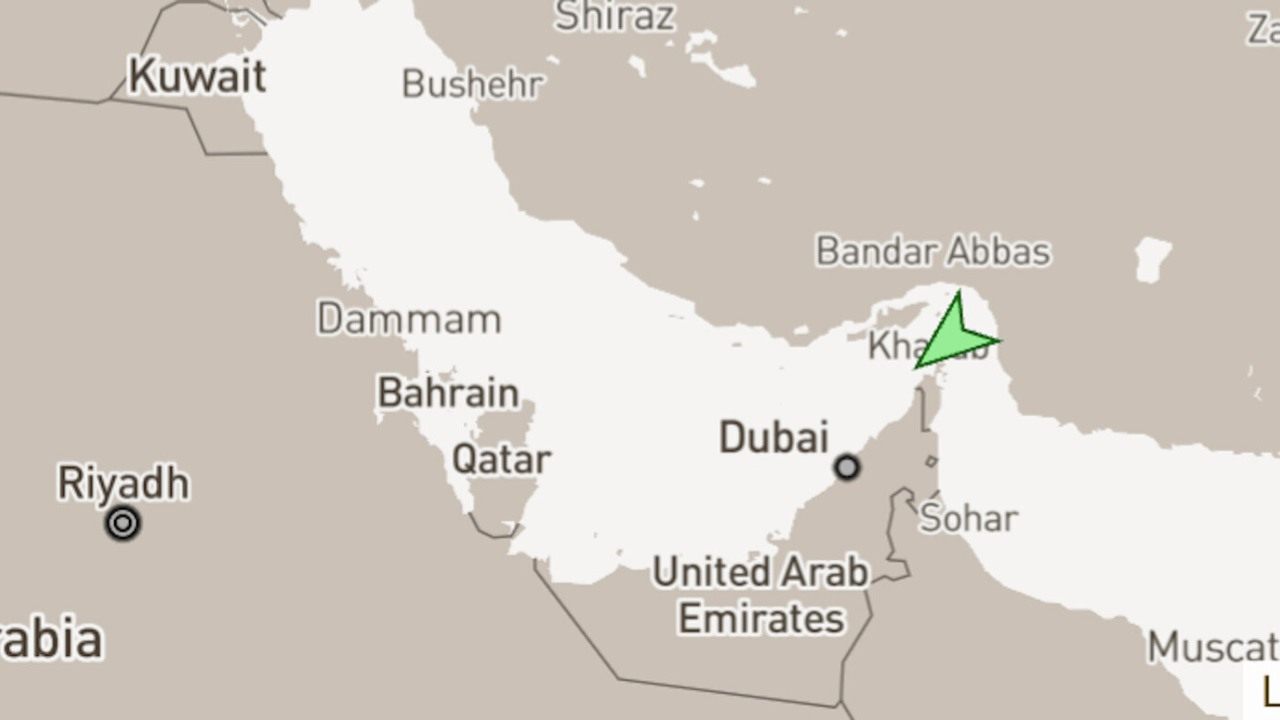 Carte montrant l'endroit où le Mayuree Naree a été frappé par l'Iran dans le détroit d'Ormuz