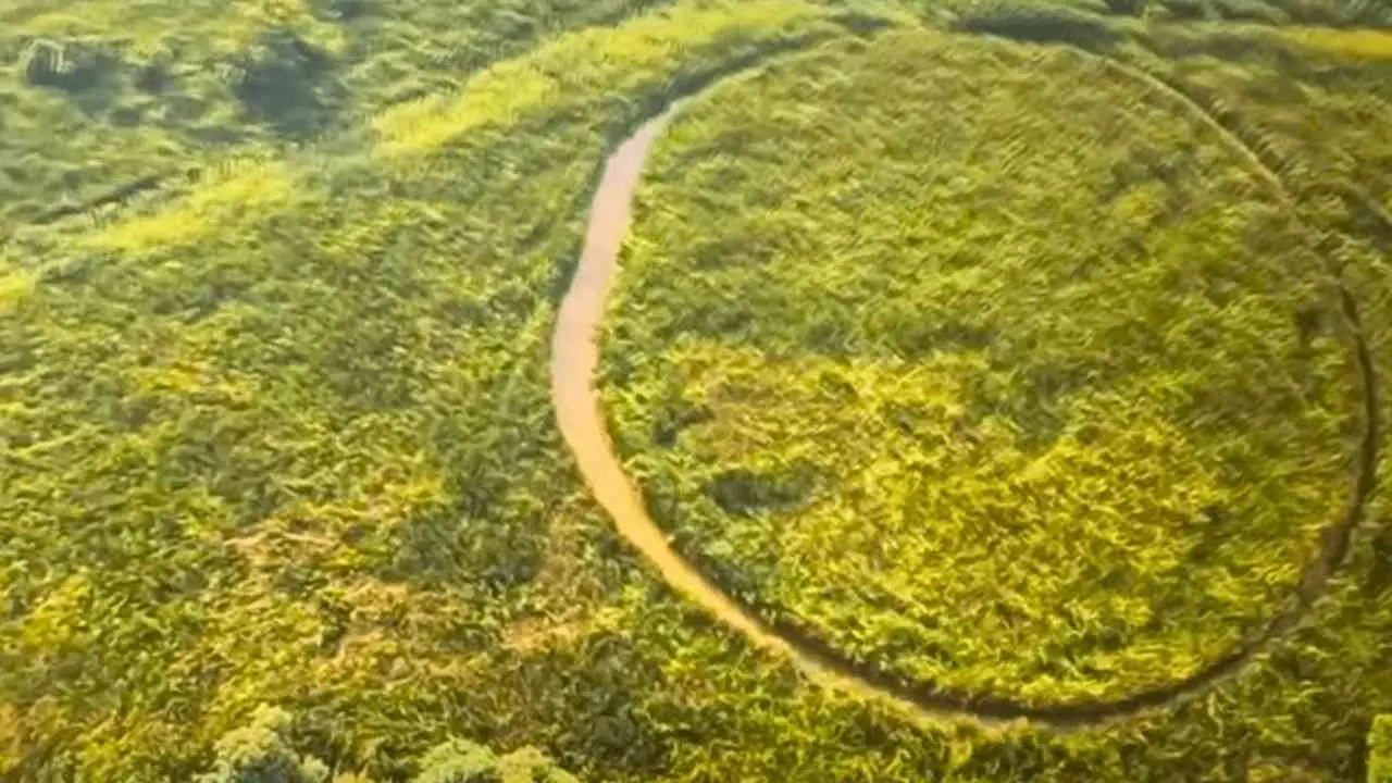 Vue aérienne de l'île-œil à Pathum Thani