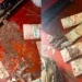 Billets de banque thaïlandais endommagés par des termites après avoir été conservés dans un coffre-fort en acier
