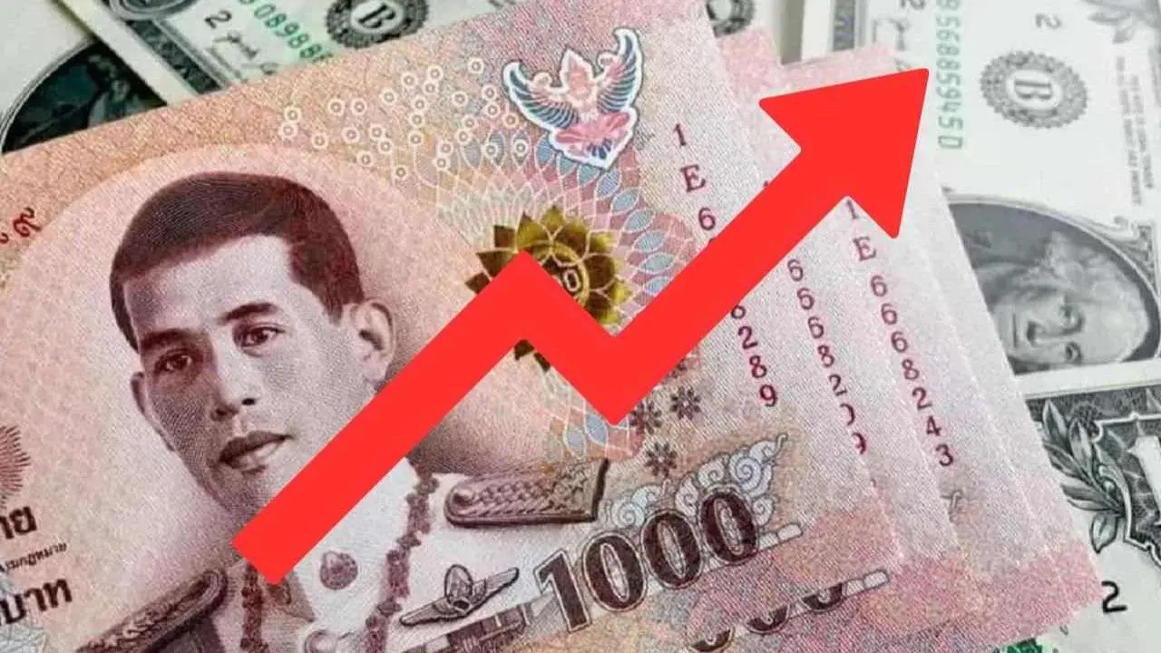 Billets de 1 000 bahts et de 1 dollar US