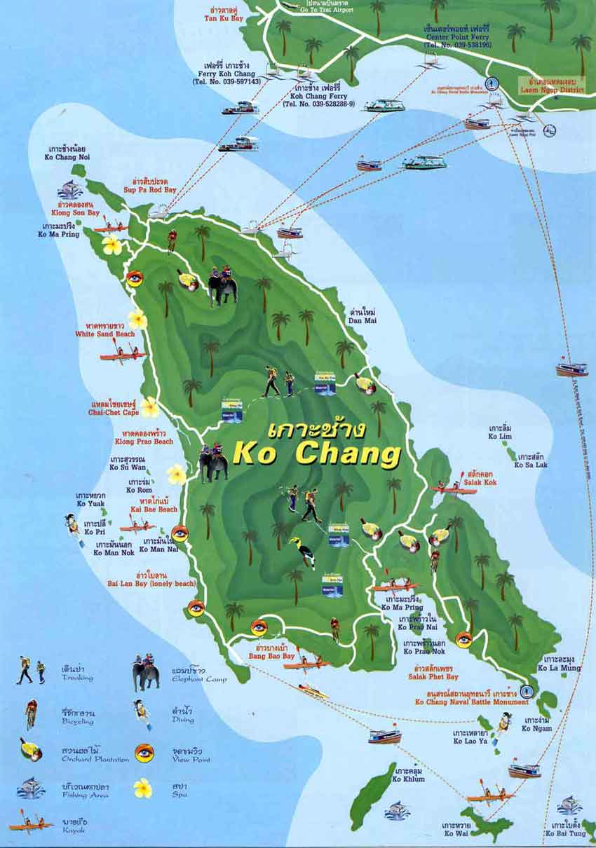 Forum Thaïlande 7 1490762283 Carte des activits sur Koh Chang