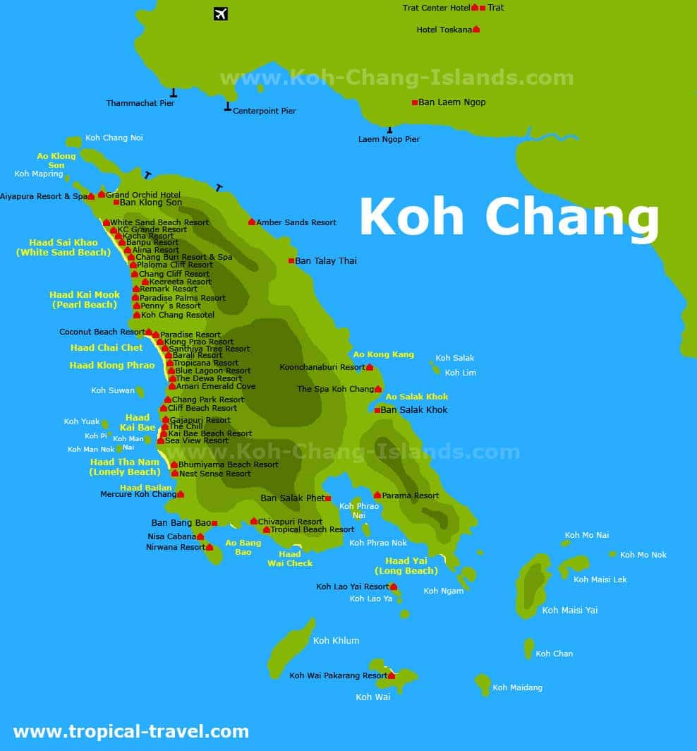 Forum Thaïlande 9 1490762405 Carte des resort de Koh Chang